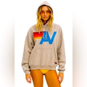 Aviator Nation Relaxed Logo Pullover Hoodie Size S NEW!